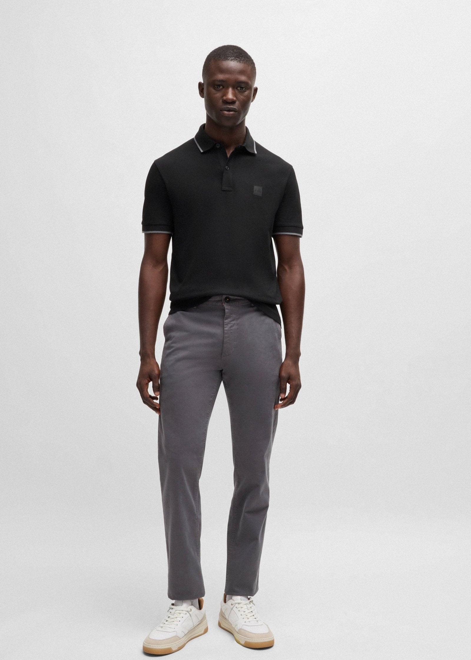 Polo BOSS noir homme | Georgespaul                 