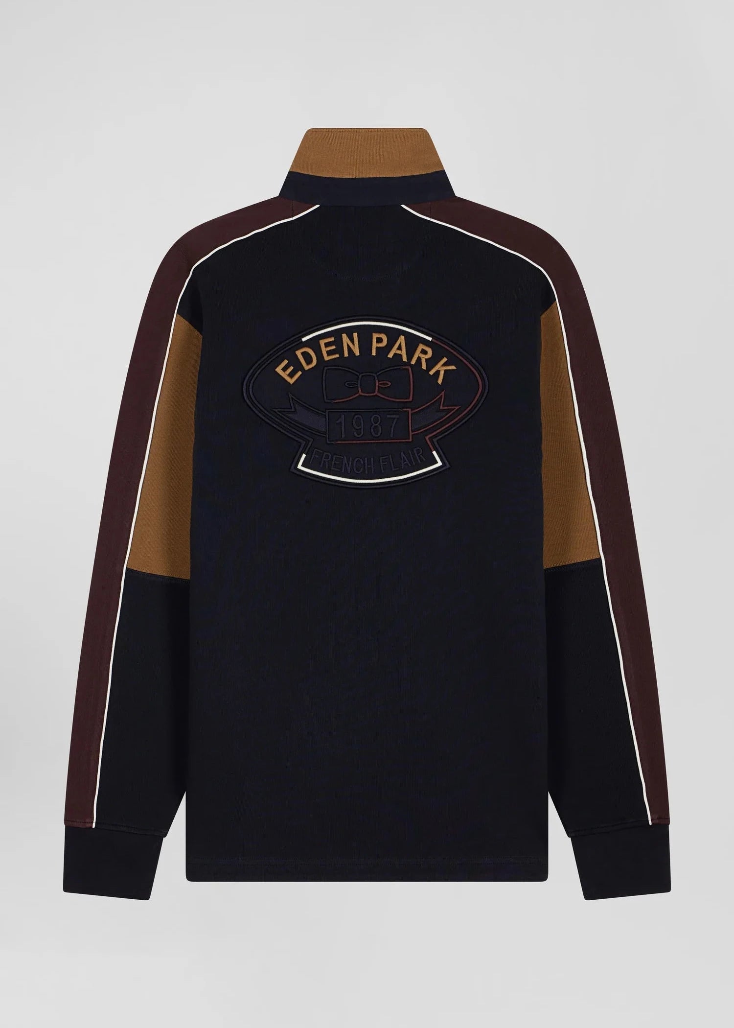 Polo manches longues Eden Park marron | Georgespaul 