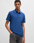 Polo BOSS bleu homme | Georgespaul                 