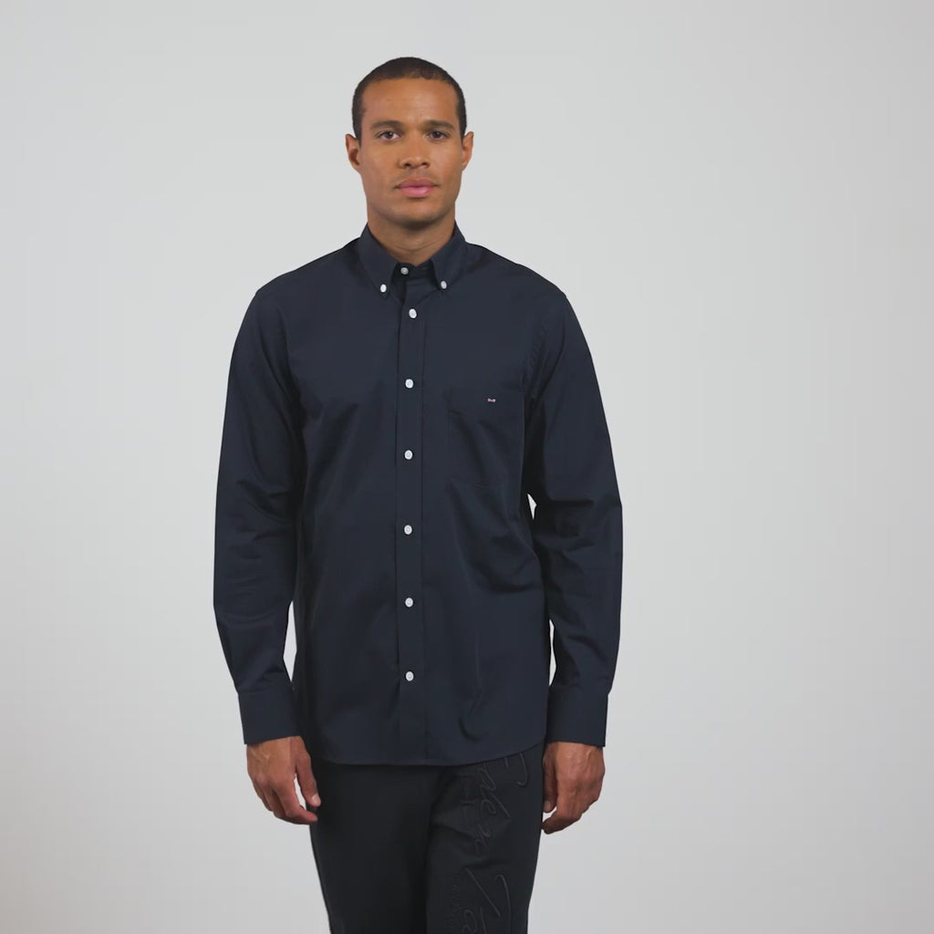 Chemise à coudières fleuries homme Eden Park marine | Georgespaul