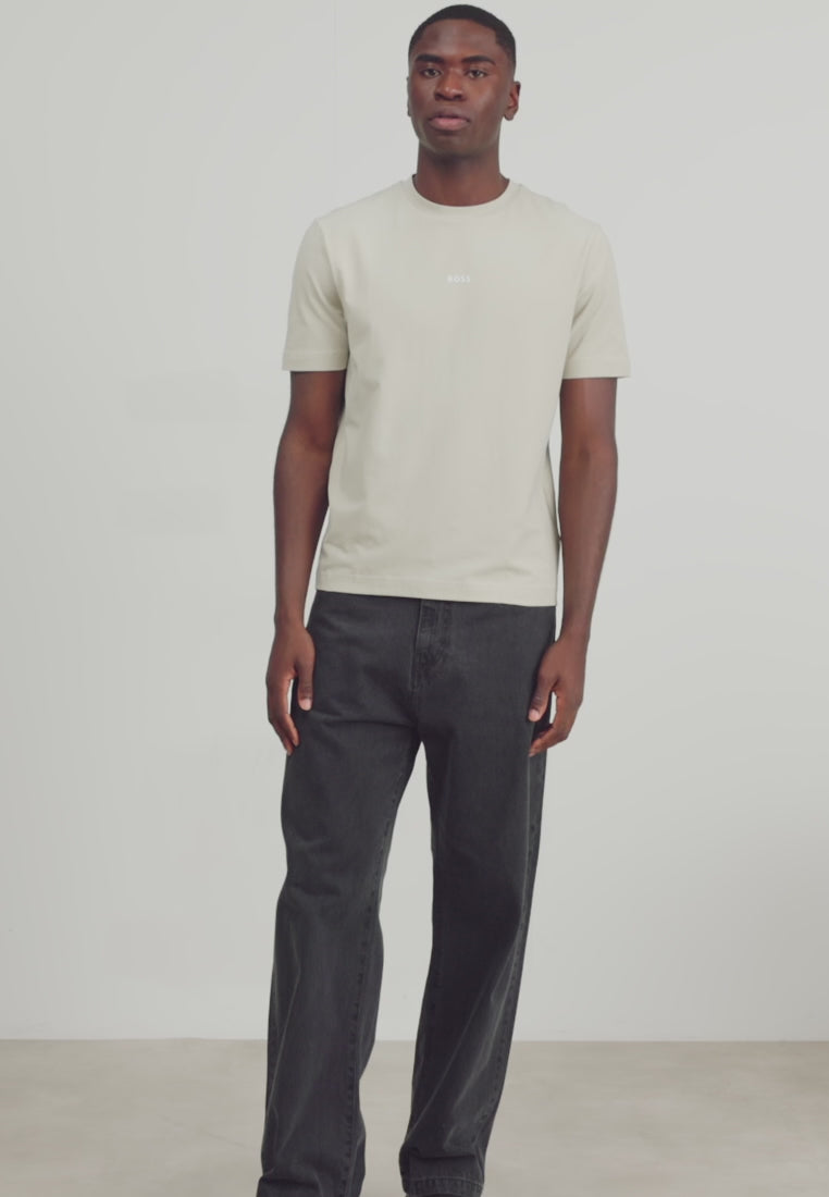 T-Shirt homme BOSS beige en coton stretch | Georgespaul