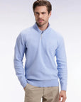 pull-camionneur-eden-park-bleu-homme-face-zoom