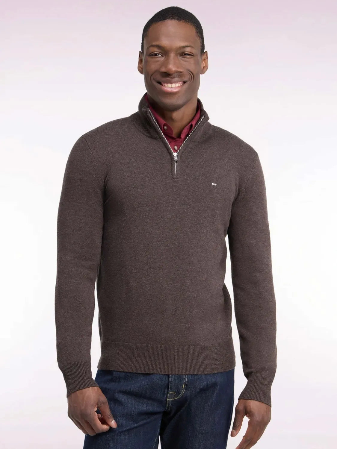 pull-camionneur-eden-park-marron-homme-H26MAIPU0002MAM20-face