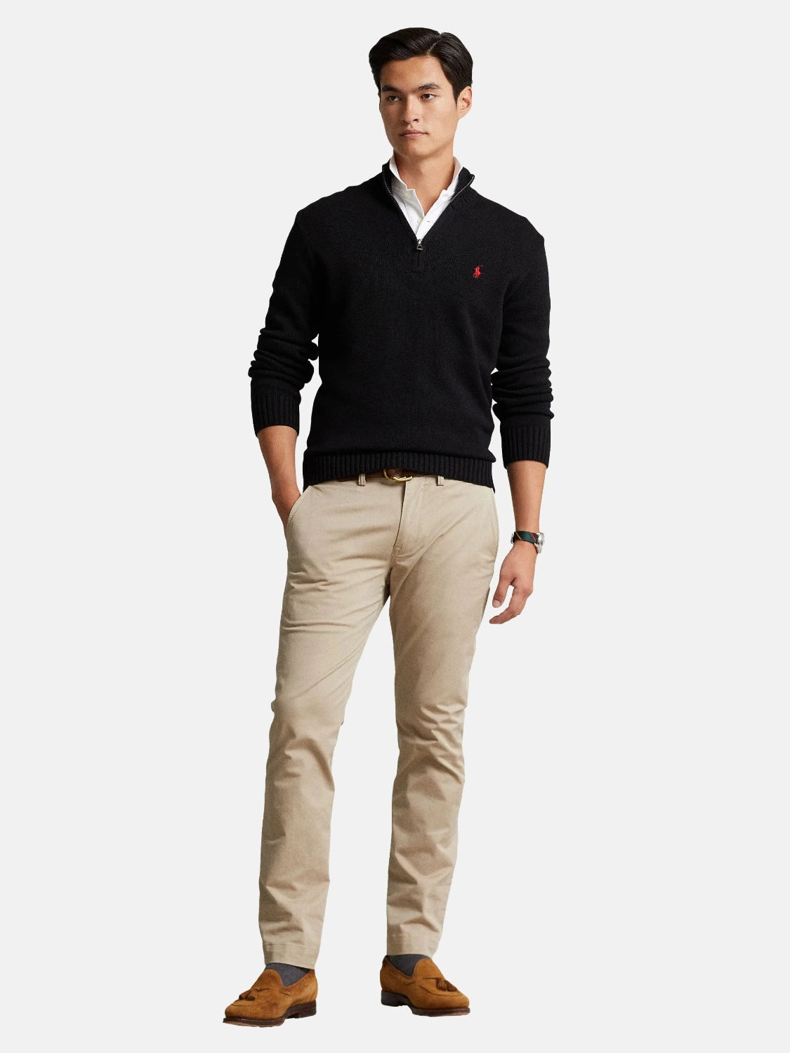 pull-camionneur-ralph-lauren-homme-noir-porte