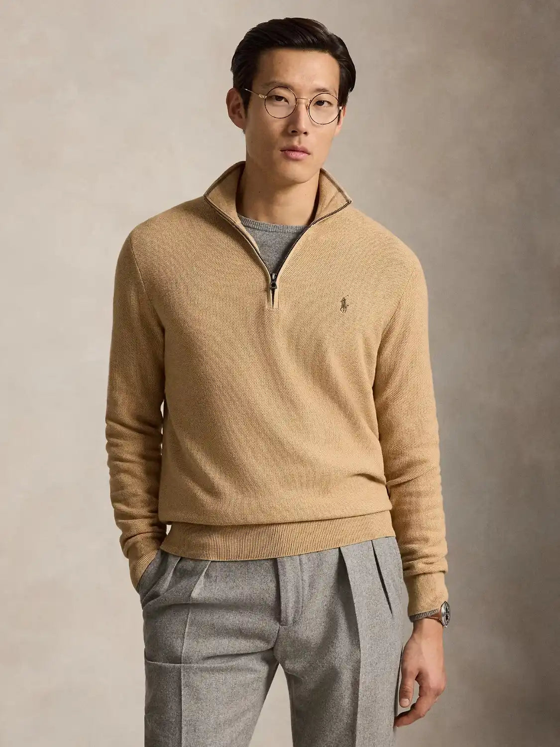 pull-camionneur-ralph-lauren-marron-homme-710B18060007-face