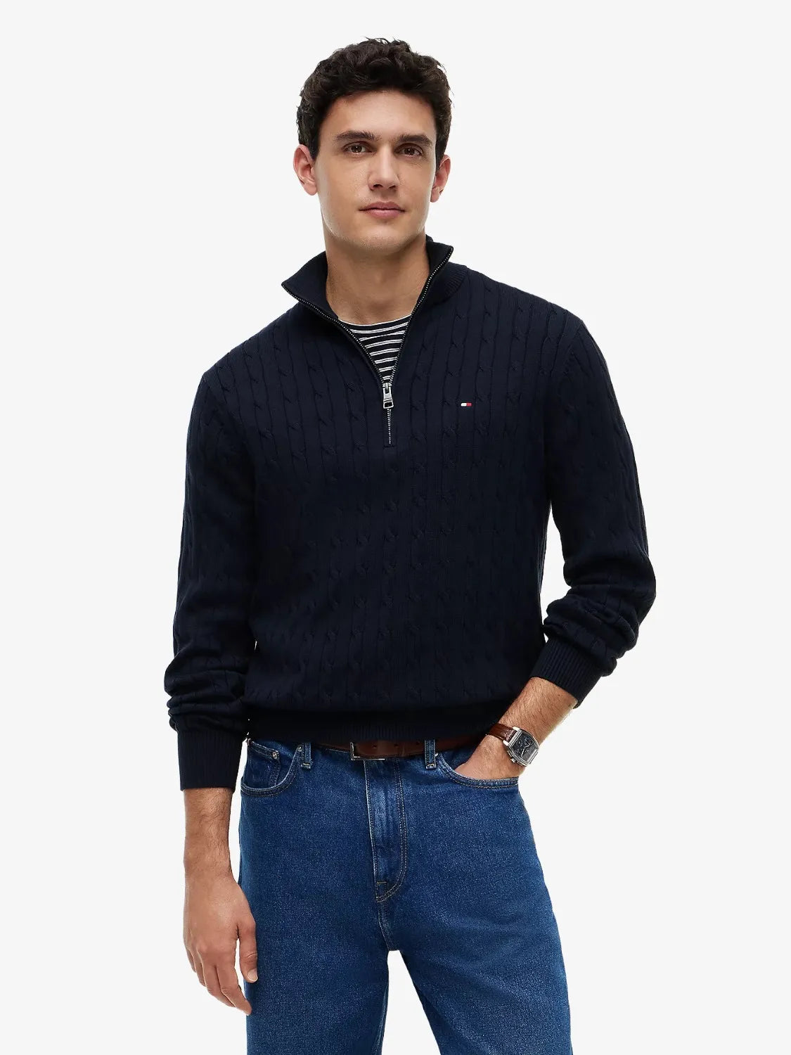 pull-camionneur-tommy-hilfiger-marine-homme-MW0MW36532DW5-face