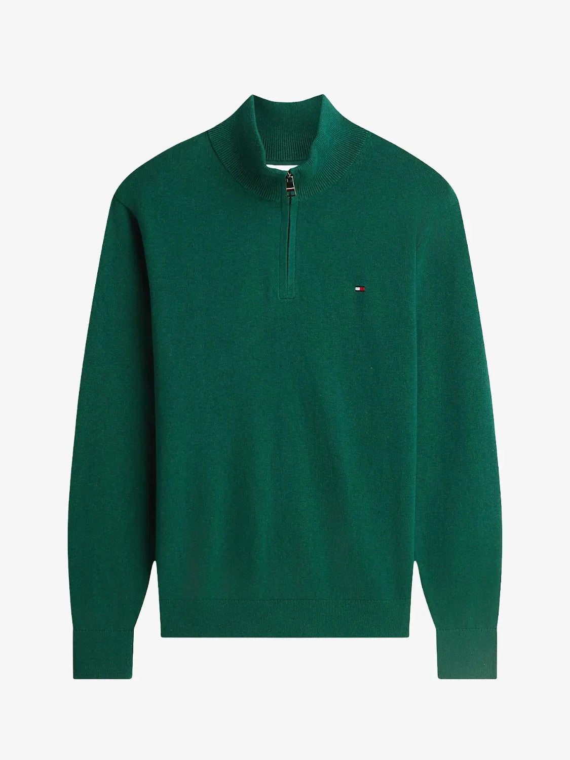 pull-camionneur-tommy-hilfiger-vert-MW0MW28049MQ7-a-plat