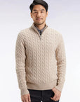 pull-camionneur-torsade-eden-park-beige-homme-face