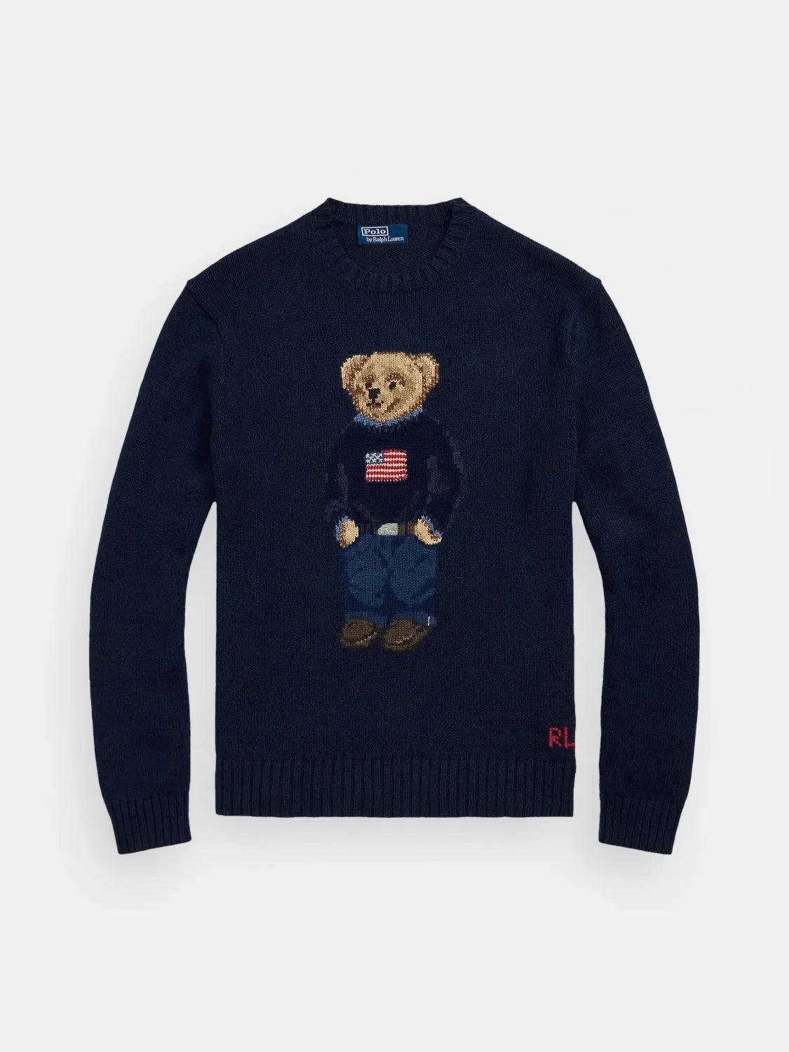 pull-ralph-lauren-polo-bear-marine-unisexe-a-plat