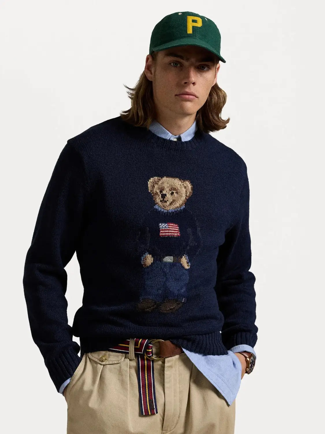 pull-ralph-lauren-polo-bear-marine-unisexe-face