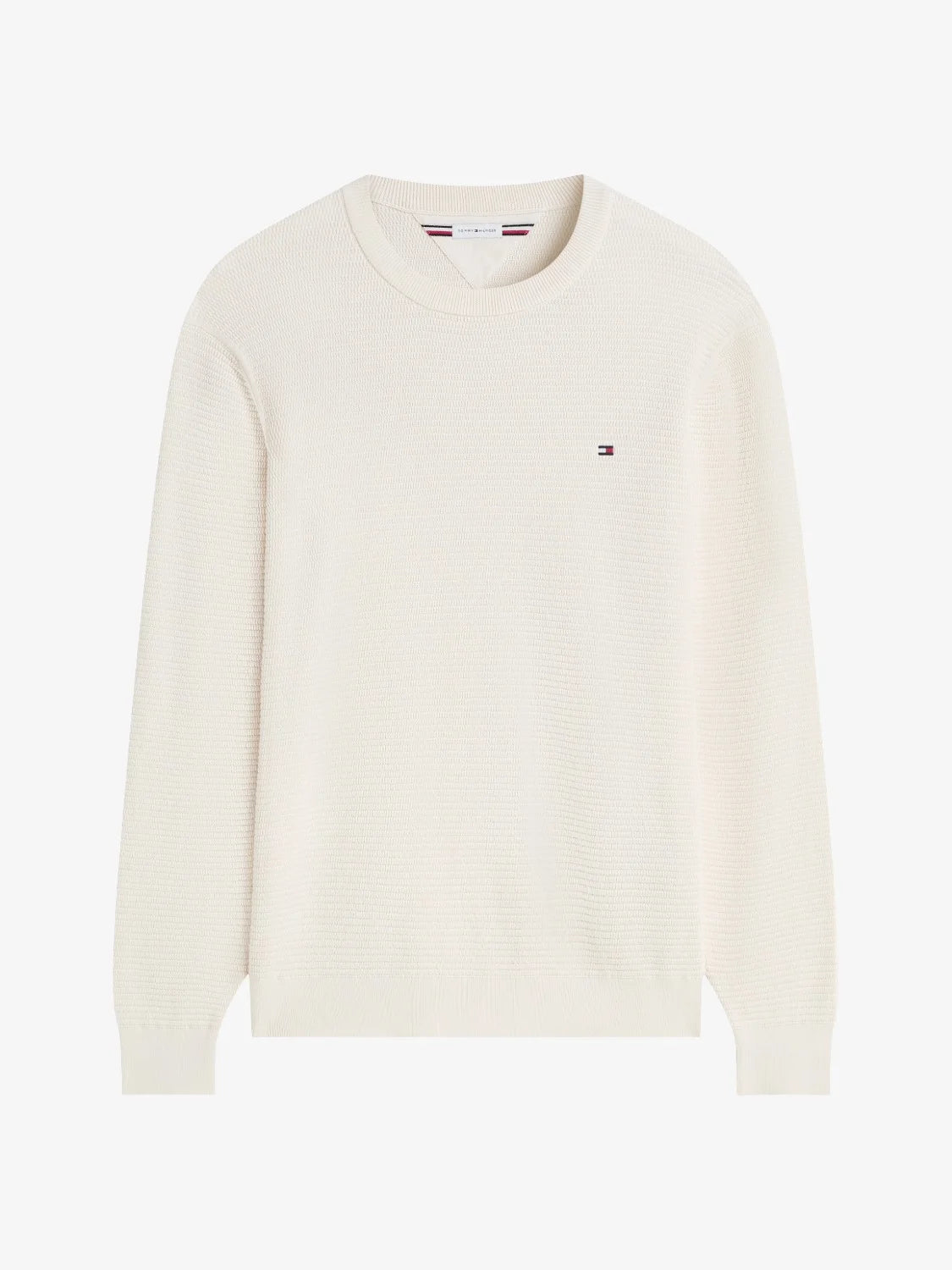pull-tommy-hilfiger-homme-ecru-MW0MW42799Z00-a-plat
