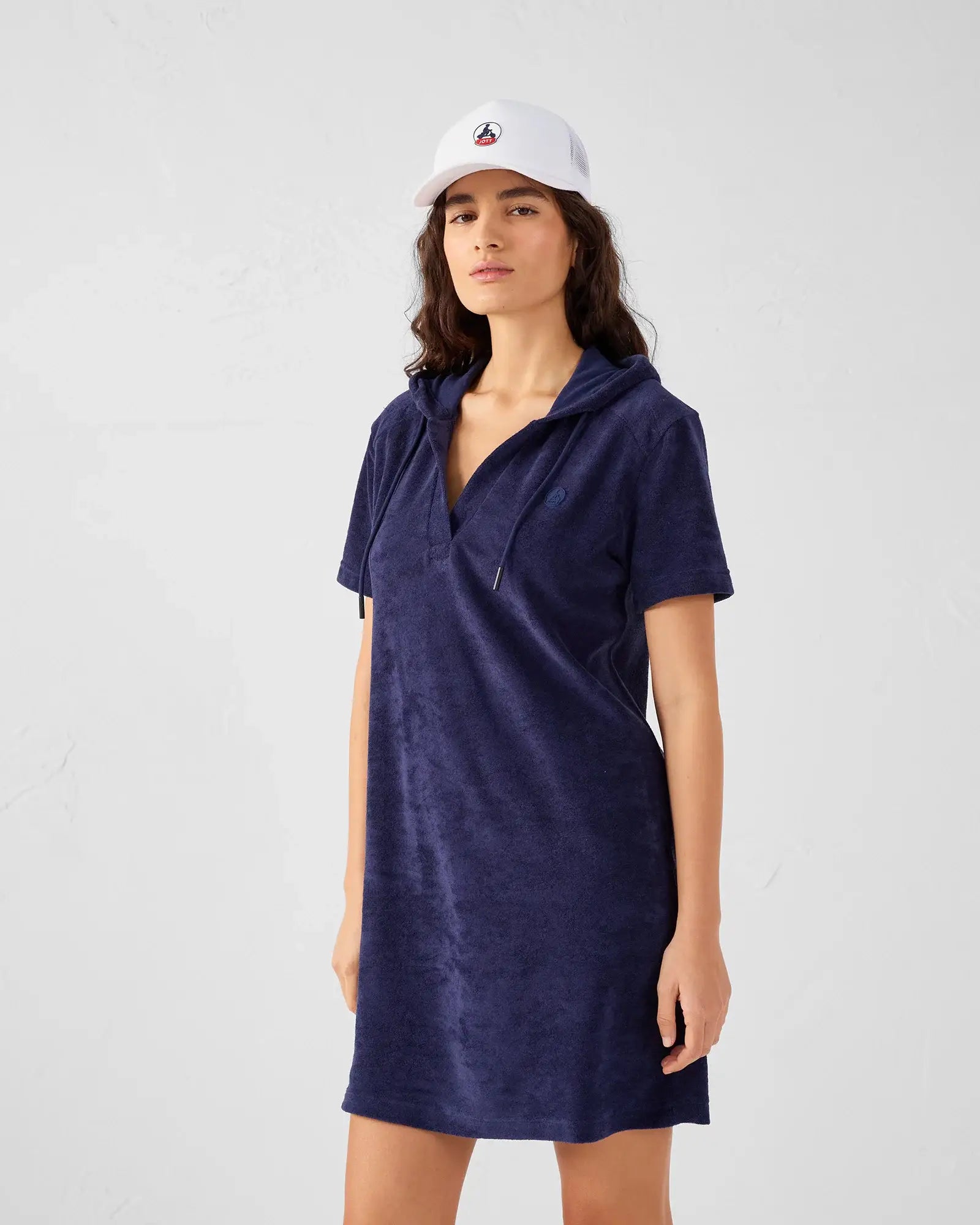 robe-jott-mira-marine-femme-face