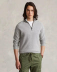 Pull demi-zip Ralph Lauren gris