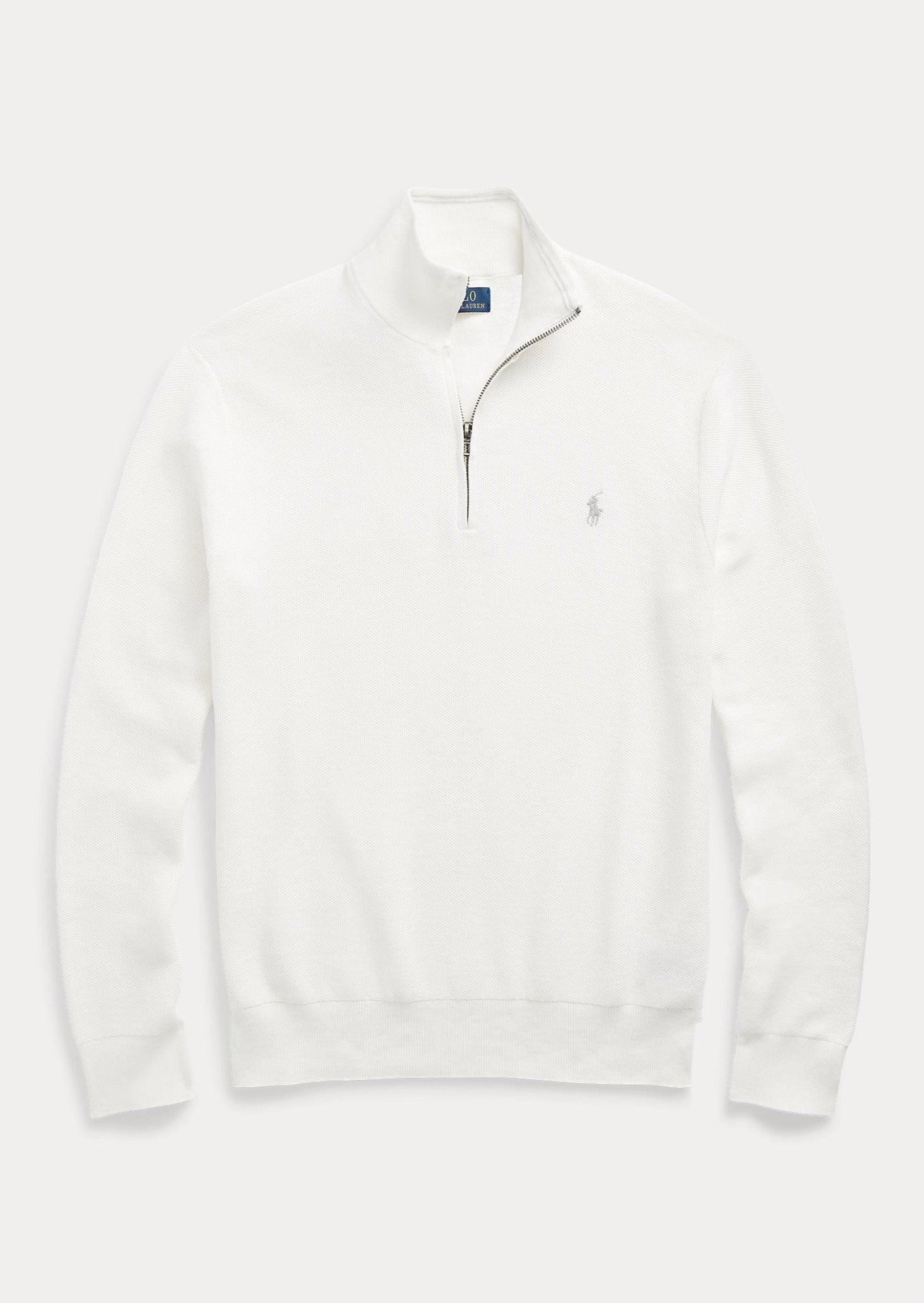 Pull demi-zip Ralph Lauren blanc - Georgespaul