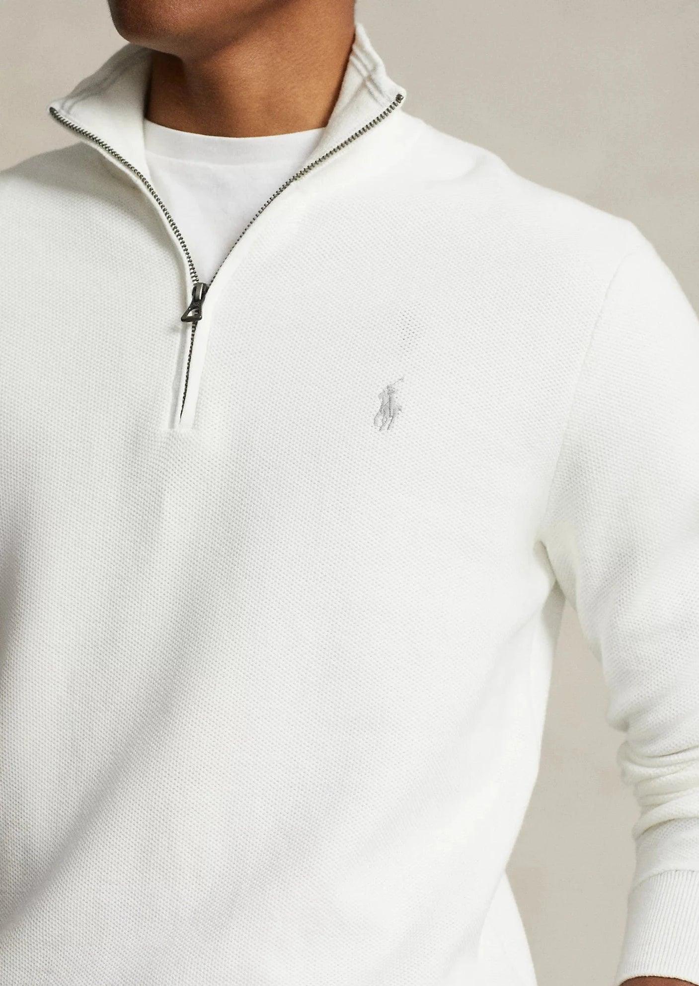 Pull demi-zip Ralph Lauren blanc - Georgespaul