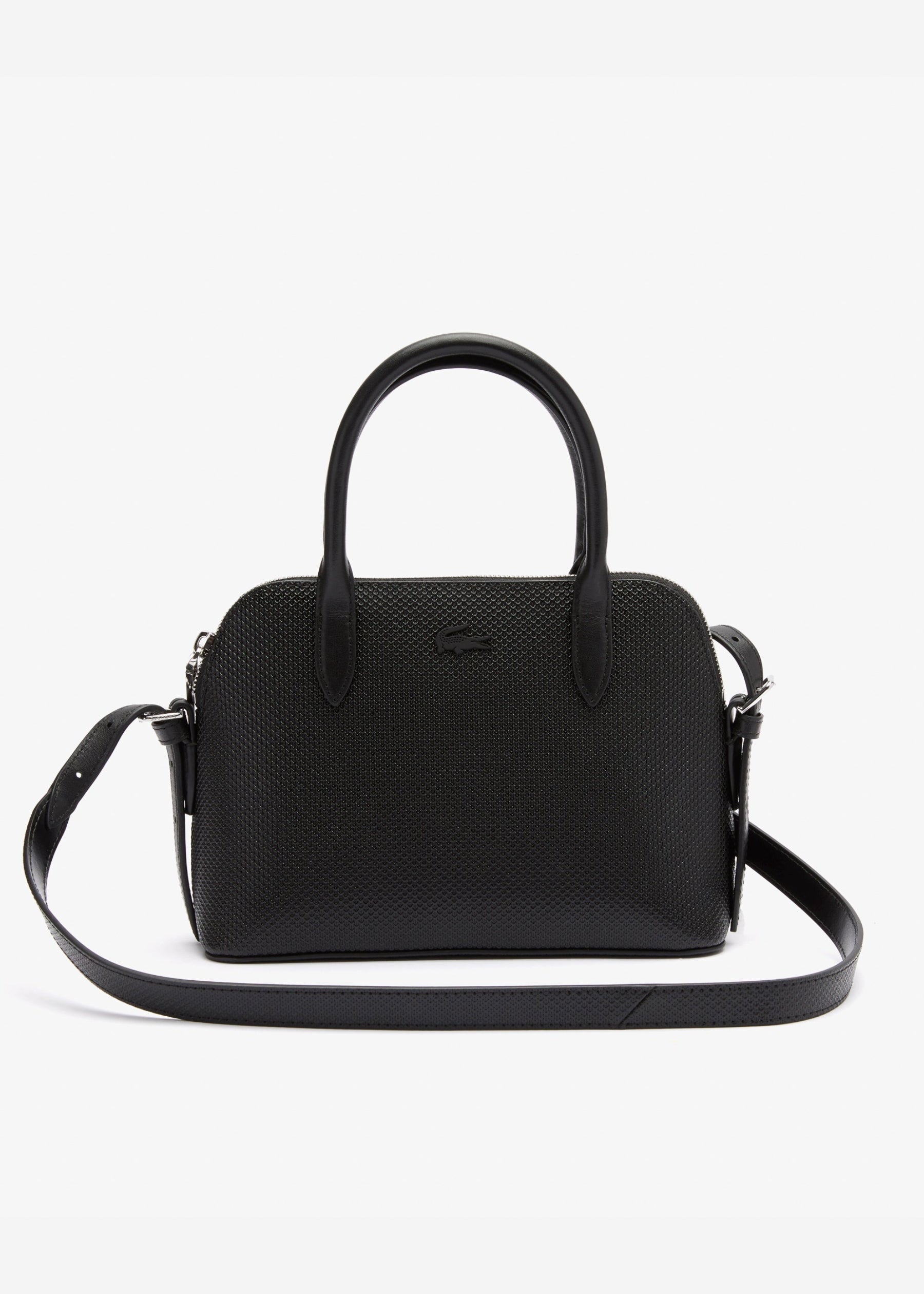 Sac femme Lacoste en cuir noir | Georgespaul       