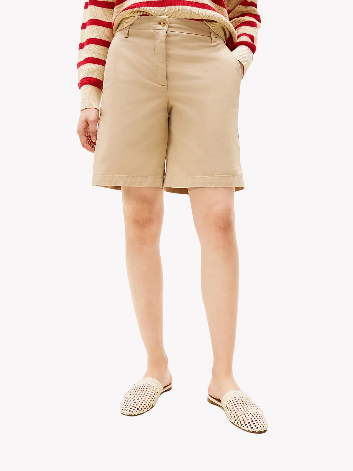 short-chino-tommy-hilfiger-femme-beige-face
