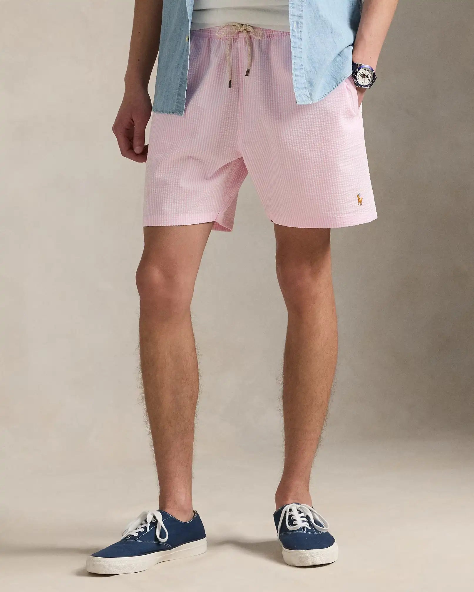 short-de-bain-ralph-lauren-rose-raye-homme-face