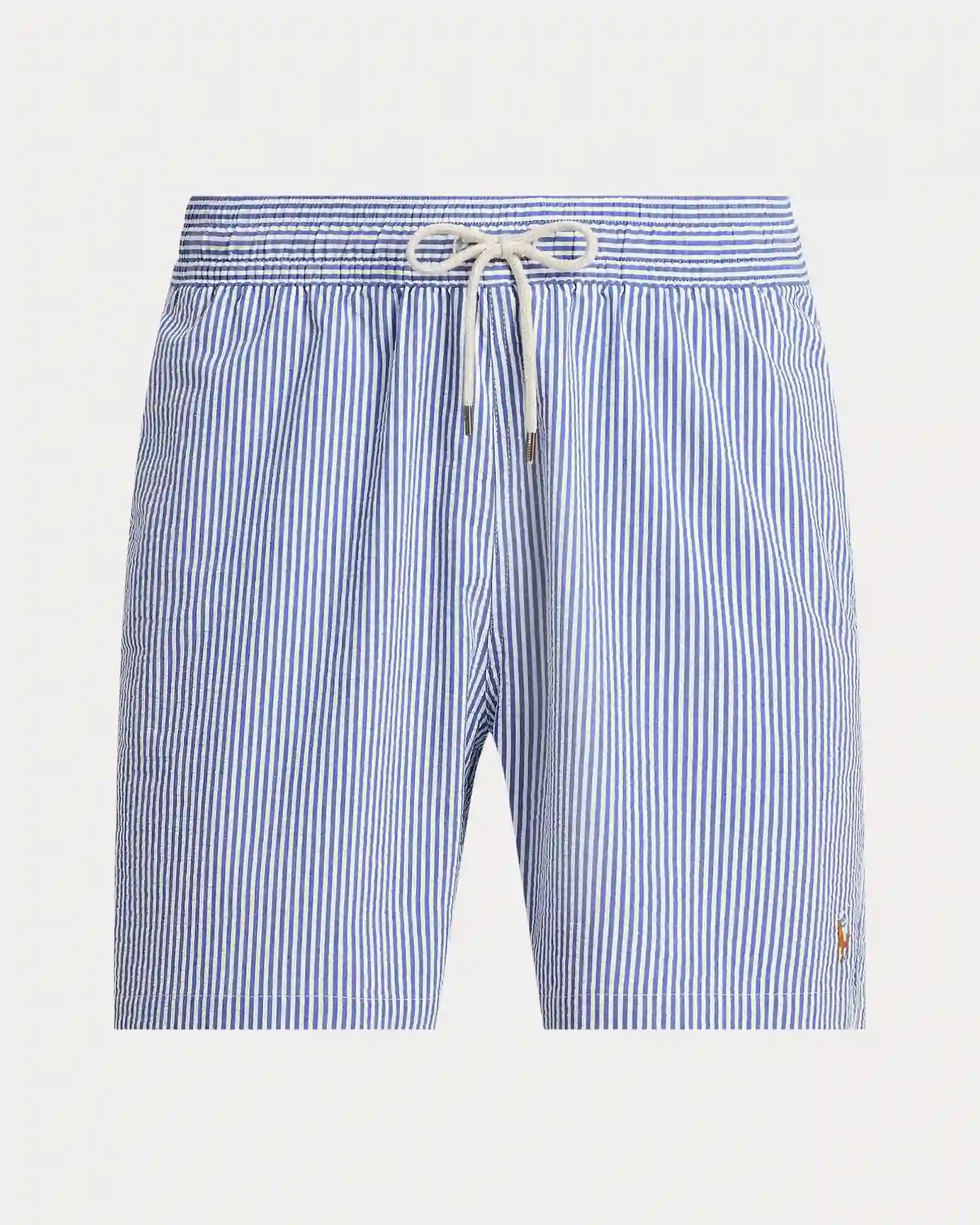 short-de-bain-raye-ralph-lauren-bleu-homme-plat
