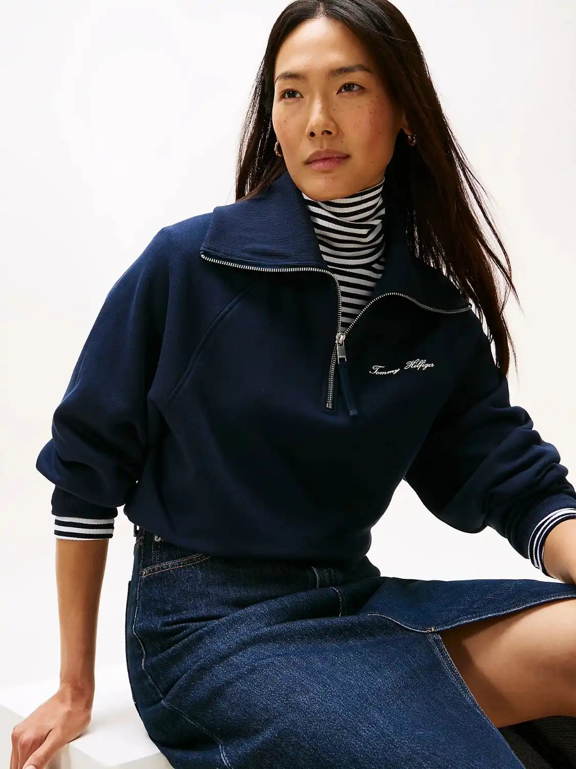 sweat-camionneur-femme-tommy-hilfiger-marine-zoom
