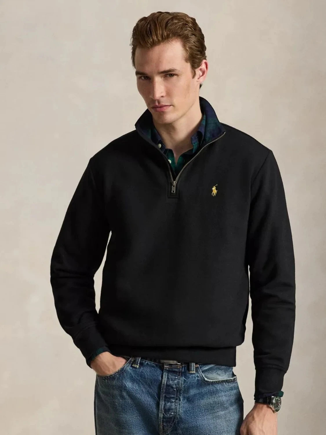 sweat-camionneur-ralph-lauren-noir-710B28291001-face