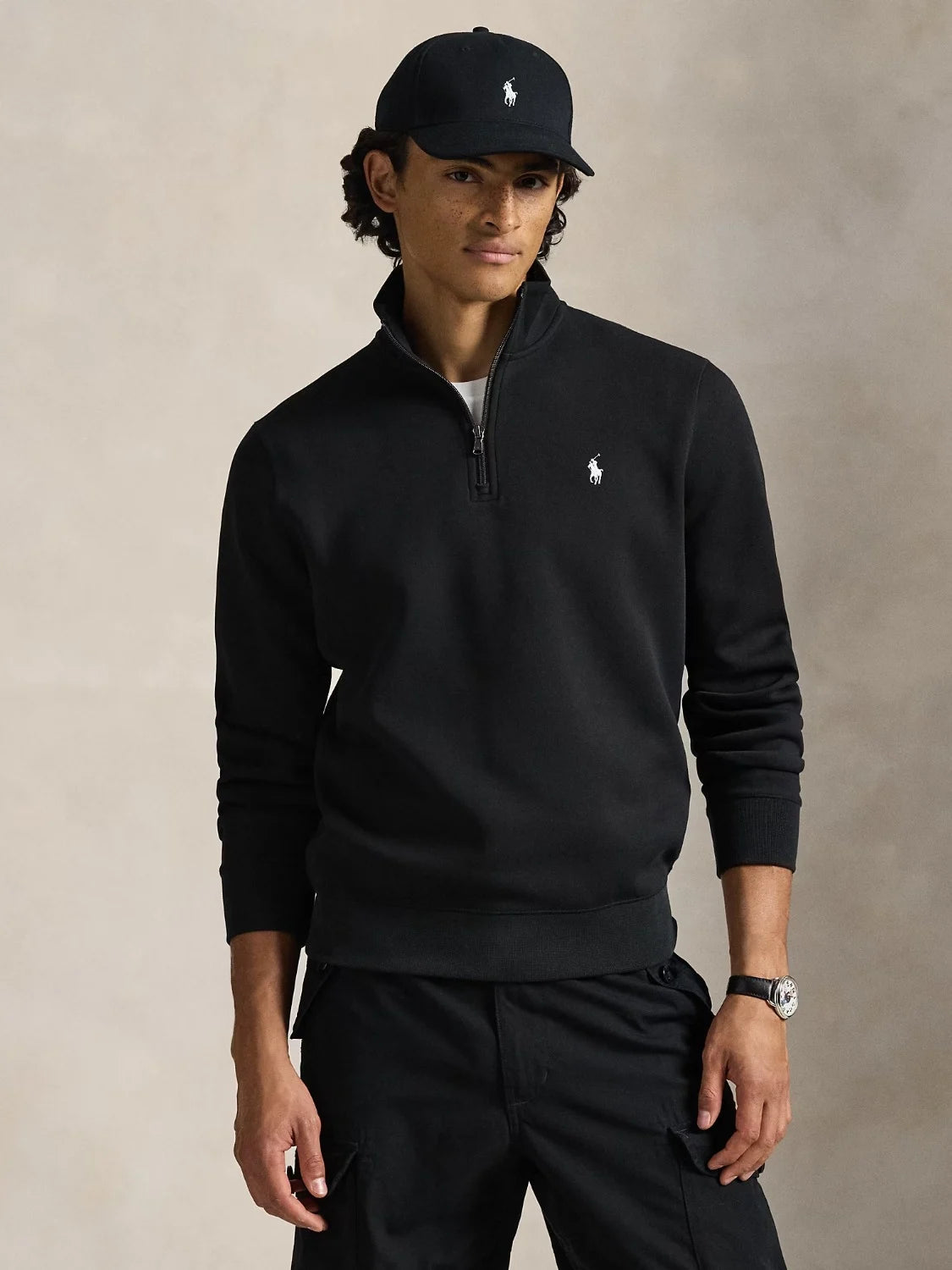 sweat-camionneur-ralph-lauren-noir-homme-710P06234001-face