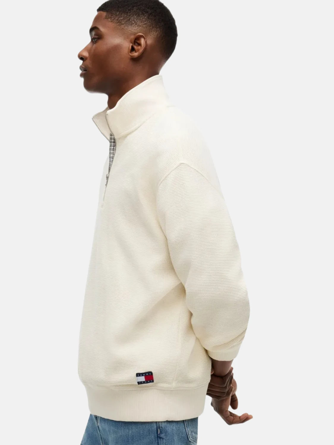 sweat-camionneur-tommy-jeans-blanc-profil