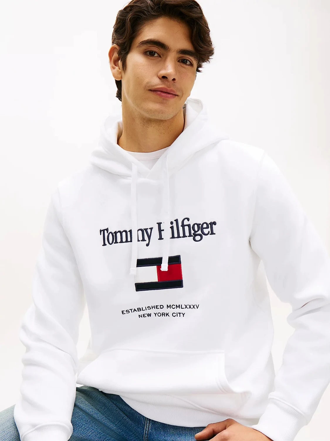 sweat-capuche-tommy-hilfiger-molleton-mw0mw42735ybr-zoom