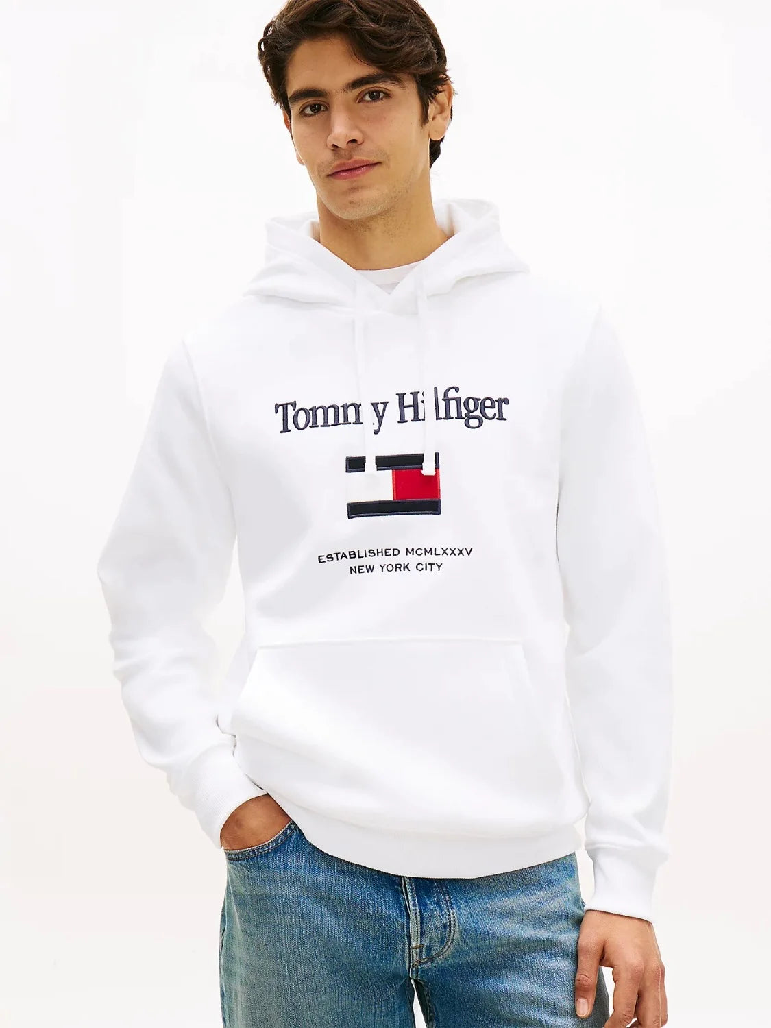 sweat-capuche-tommy-hilfiger-molleton-mw0mw42735ybr