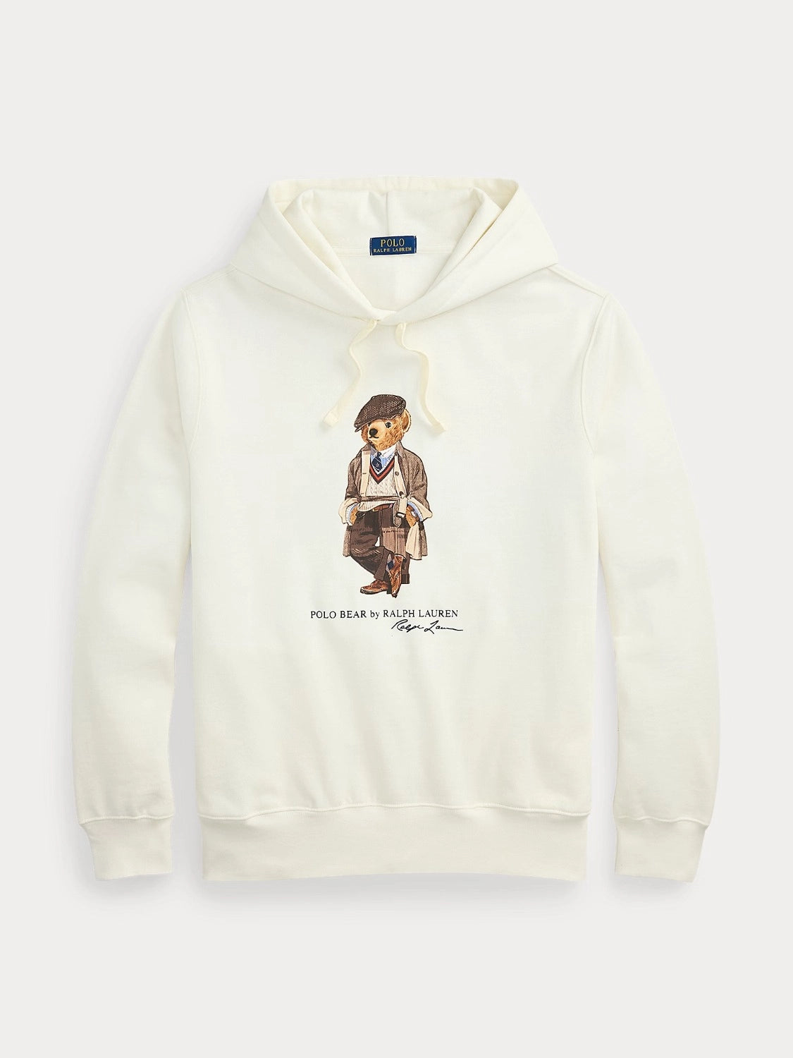 sweat-ralph-lauren-polo-bear-blanc-homme-a-plat