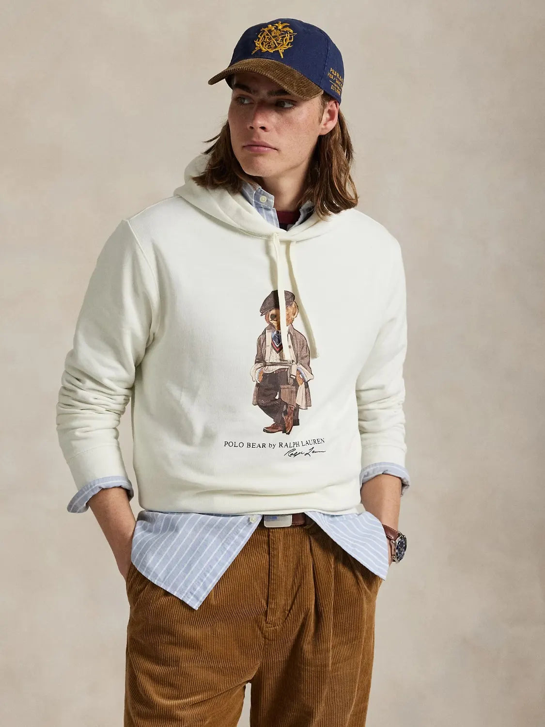 sweat-ralph-lauren-polo-bear-blanc-homme-face