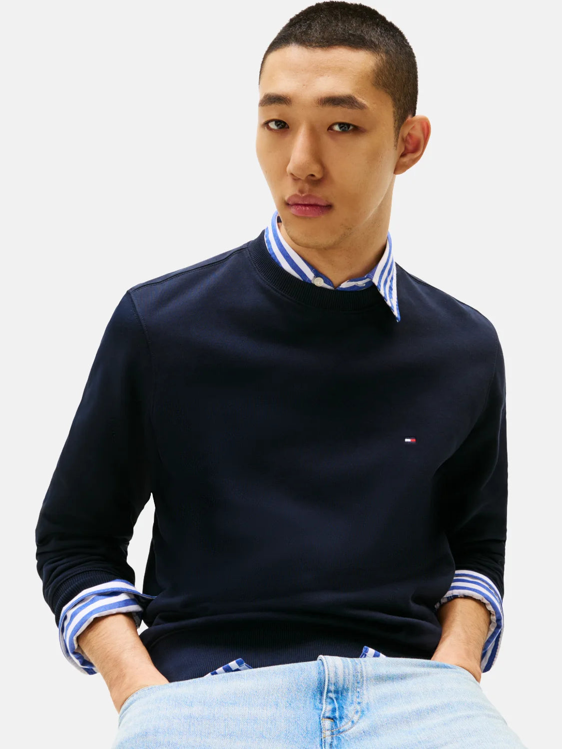 sweat-tommy-hilfiger-marine-tenue