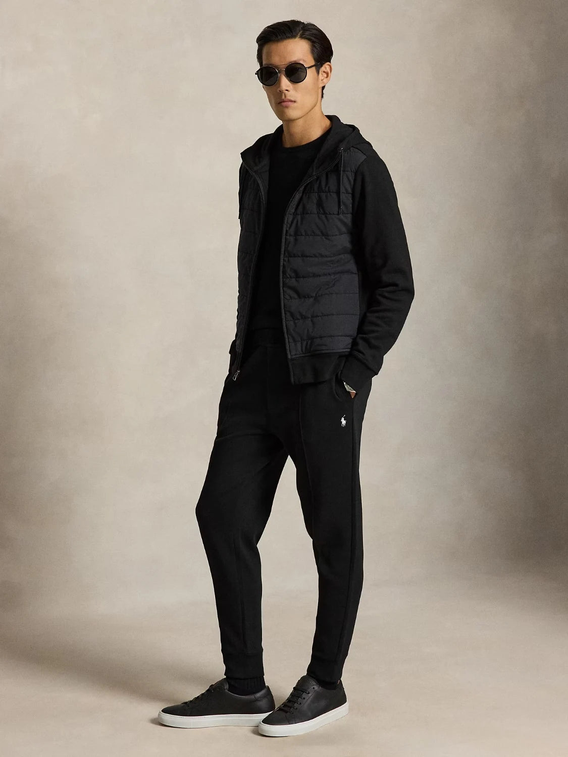 sweat-zippe-bi-matiere-ralph-lauren-noir-710B27138003-porte