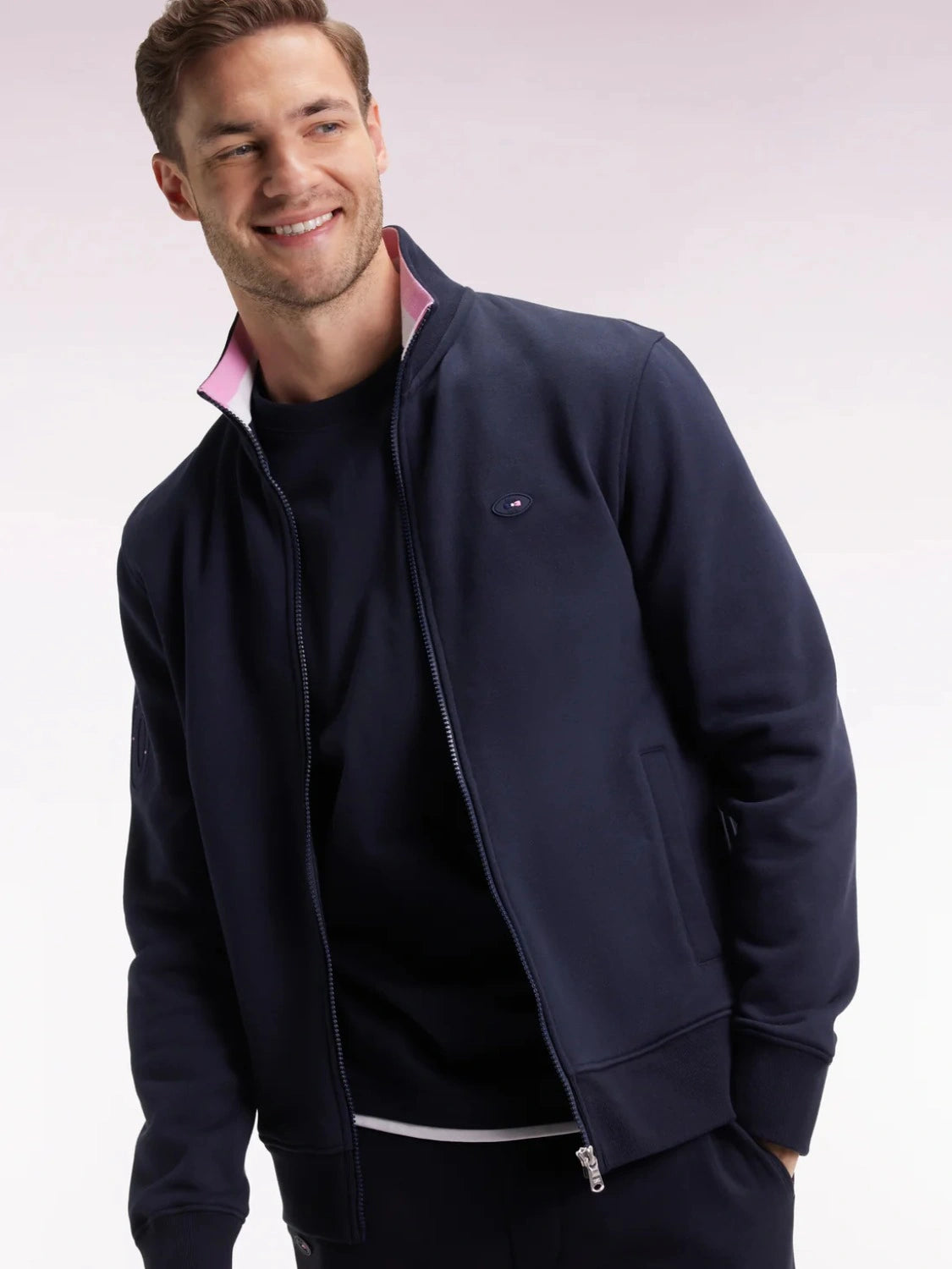 sweat-zippe-eden-park-homme-marine-face-zoom