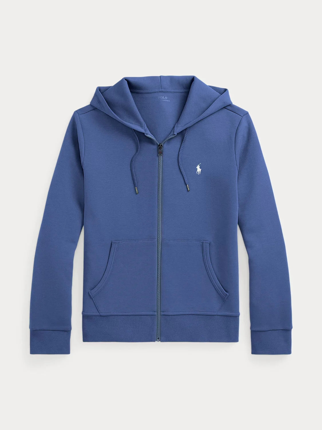 sweat-zippe-ralph-lauren-bleu-homme-a-plat