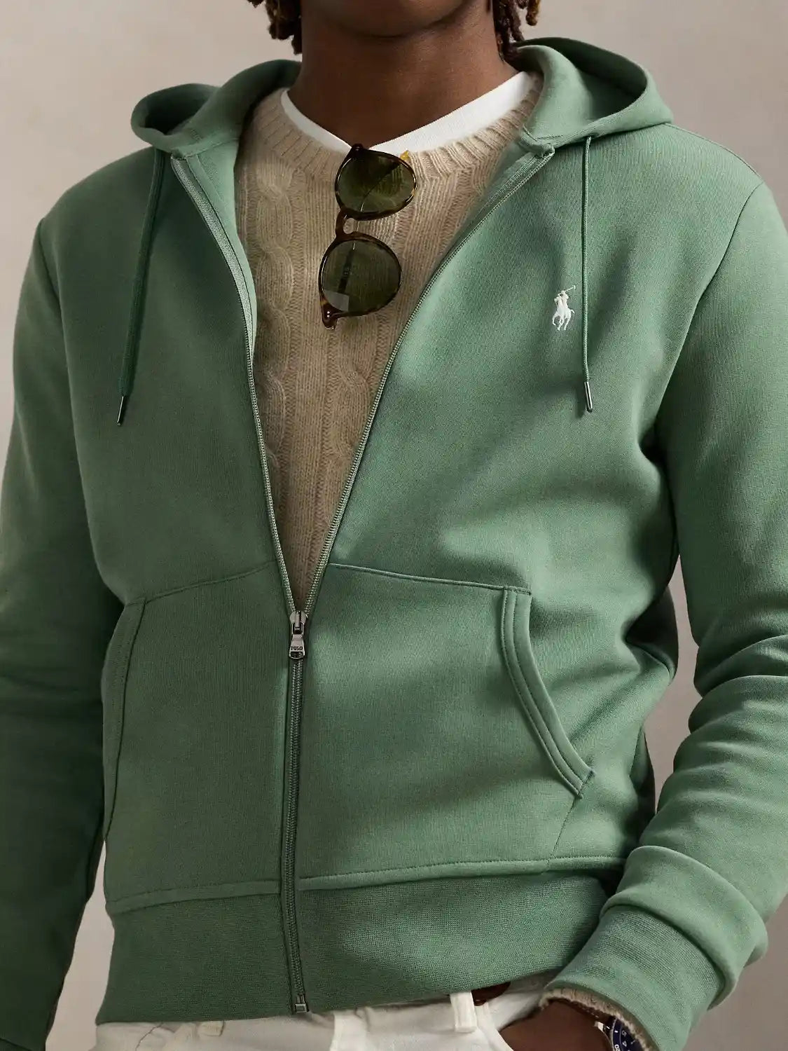 sweat-zippe-ralph-lauren-vert-homme-zoom