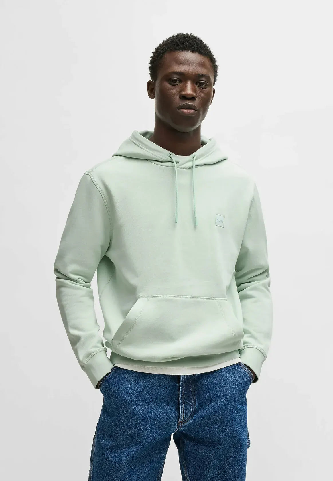sweatshirt-boss-homme-vert-face