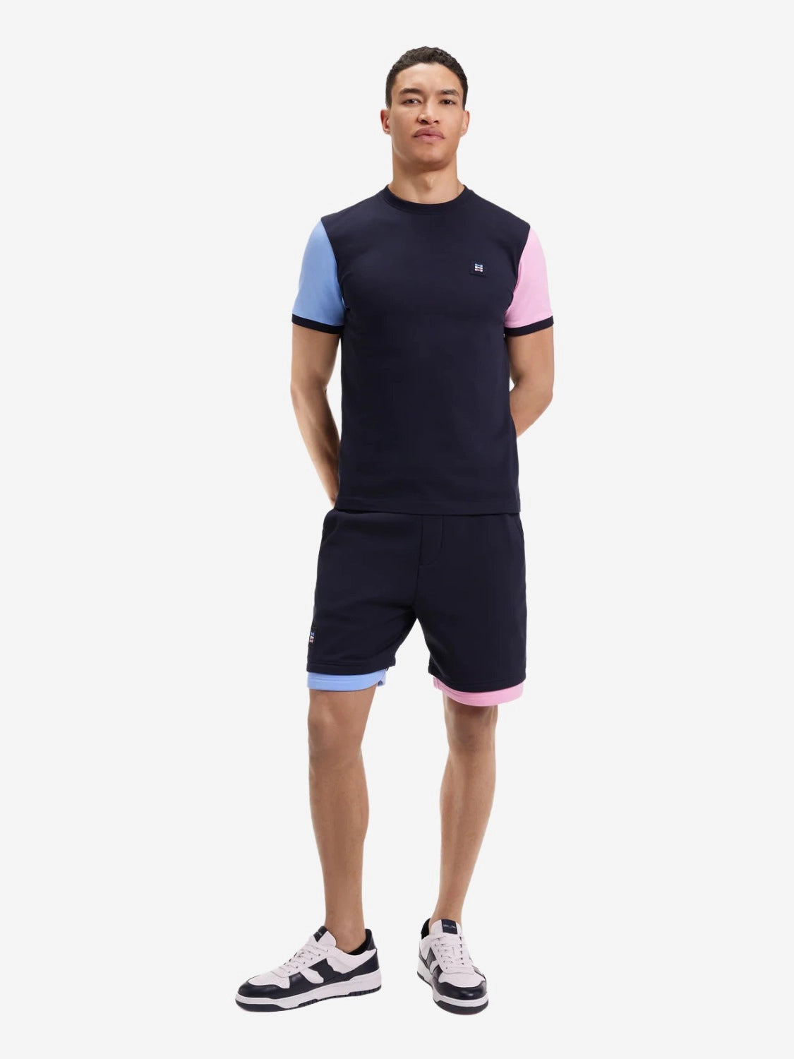 t-shirt-manches-courtes-eden-park-marine-homme-porte
