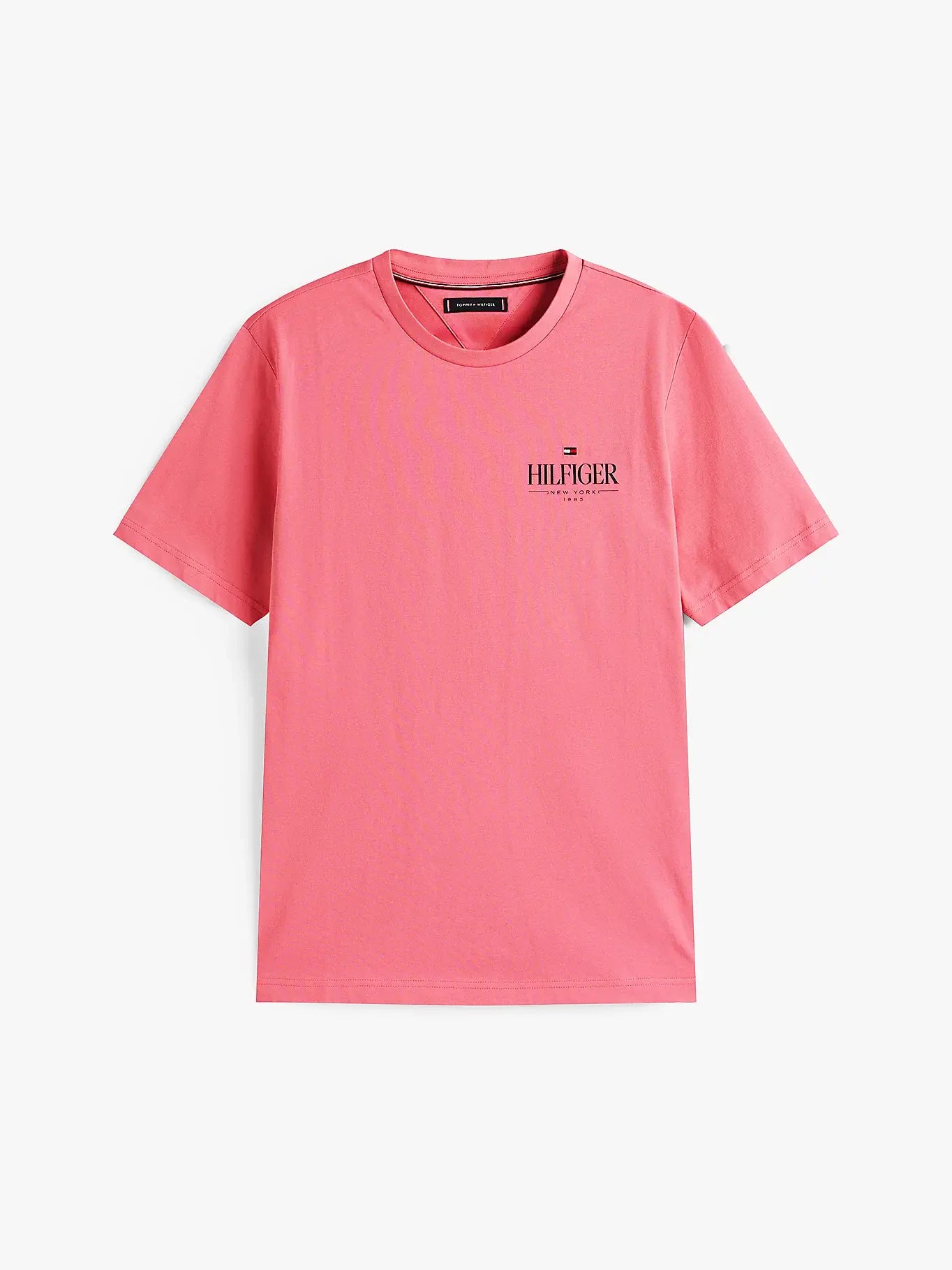 t-shirt-tommy-hilfiger--homme-rose-a-plat