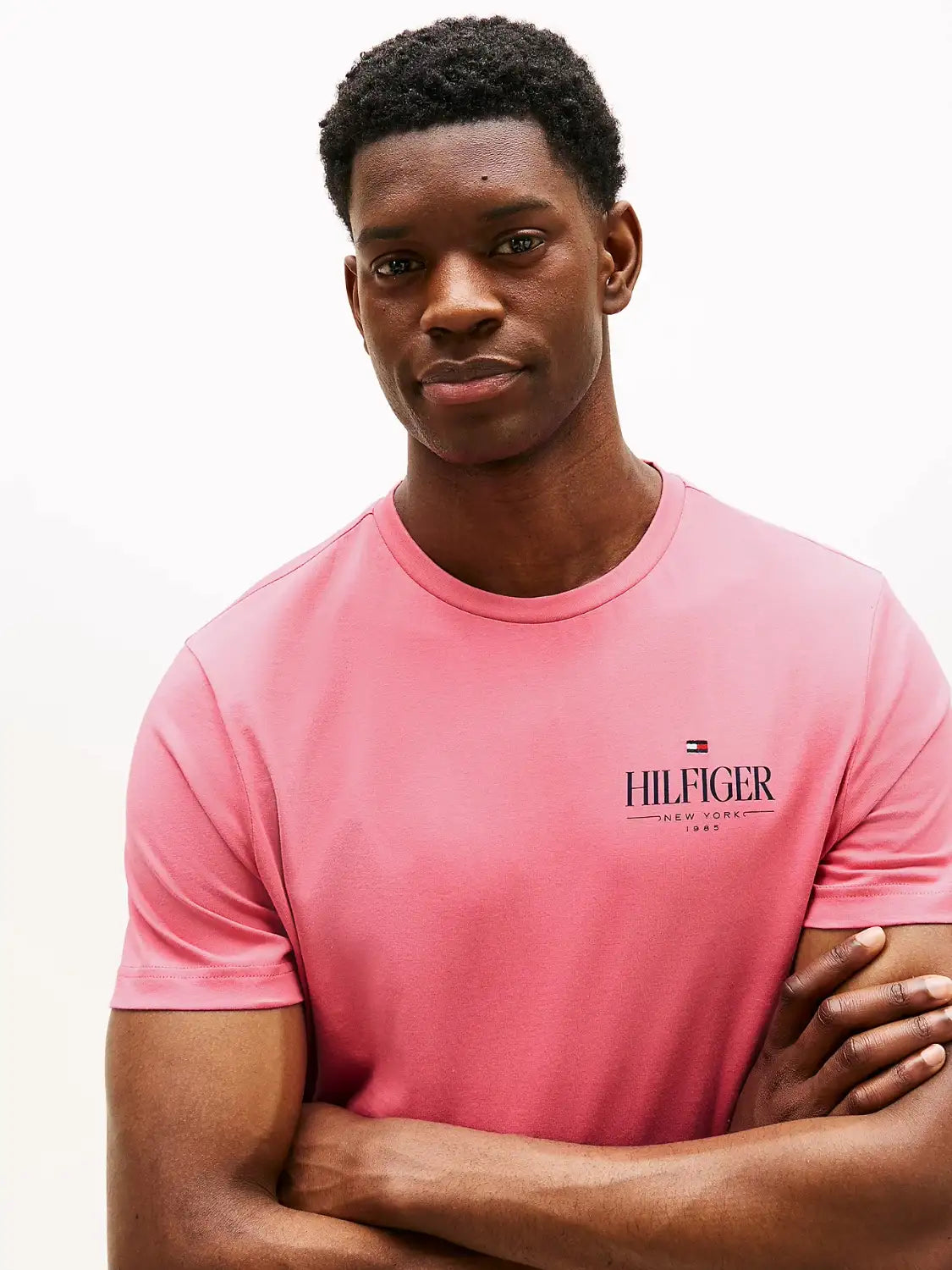 t-shirt-tommy-hilfiger--homme-rose-zoom