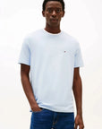 t-shirt-tommy-hilfiger-bleu-coton-homme-face