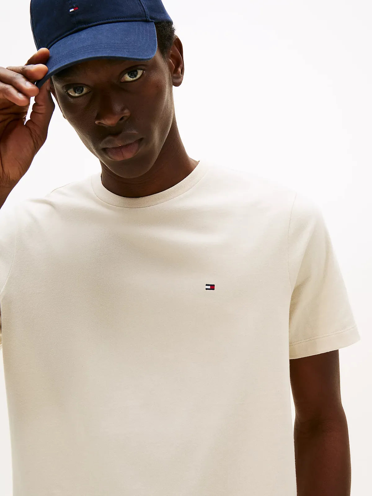 t-shirt-tommy-hilfiger-homme-beige-zoom