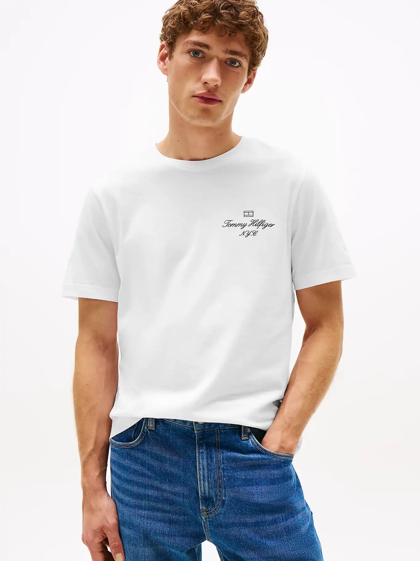 t-shirt-tommy-hilfiger-homme-blanc-face