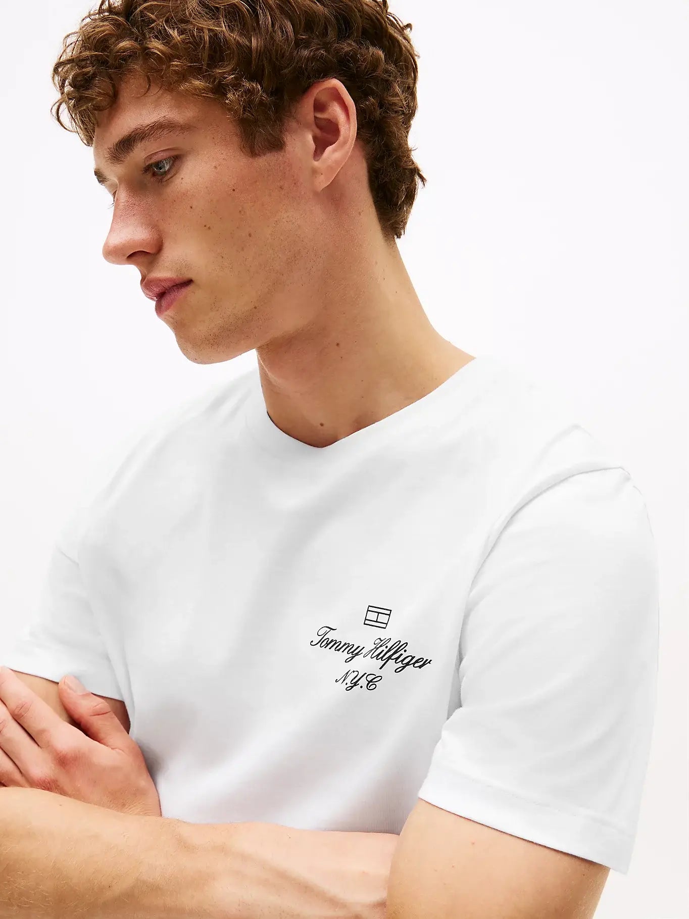 t-shirt-tommy-hilfiger-homme-blanc-zoom