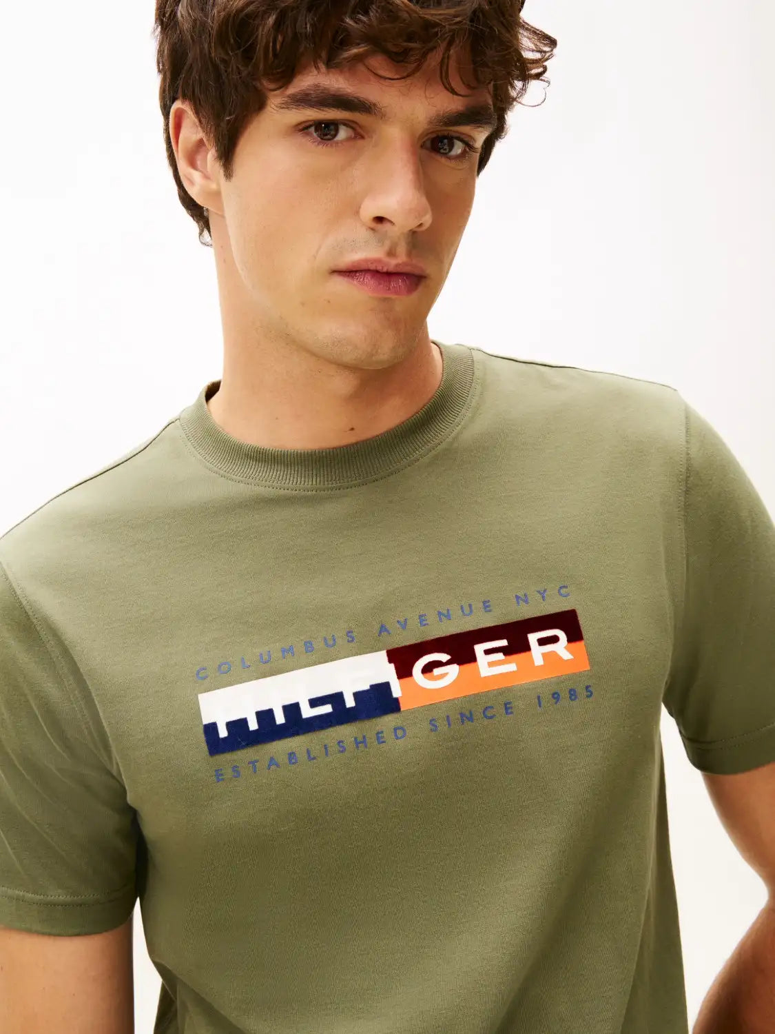 t-shirt-tommy-hilfiger-kaki-homme-zoom