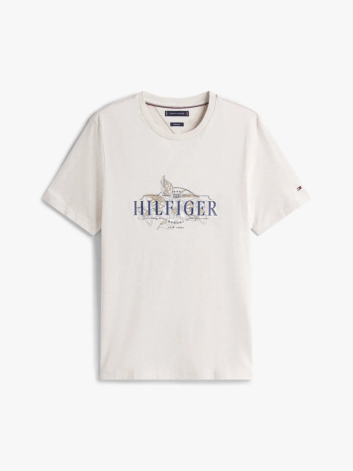 teeshirt-tommy-hilfiger-homme-beige-a-plat
