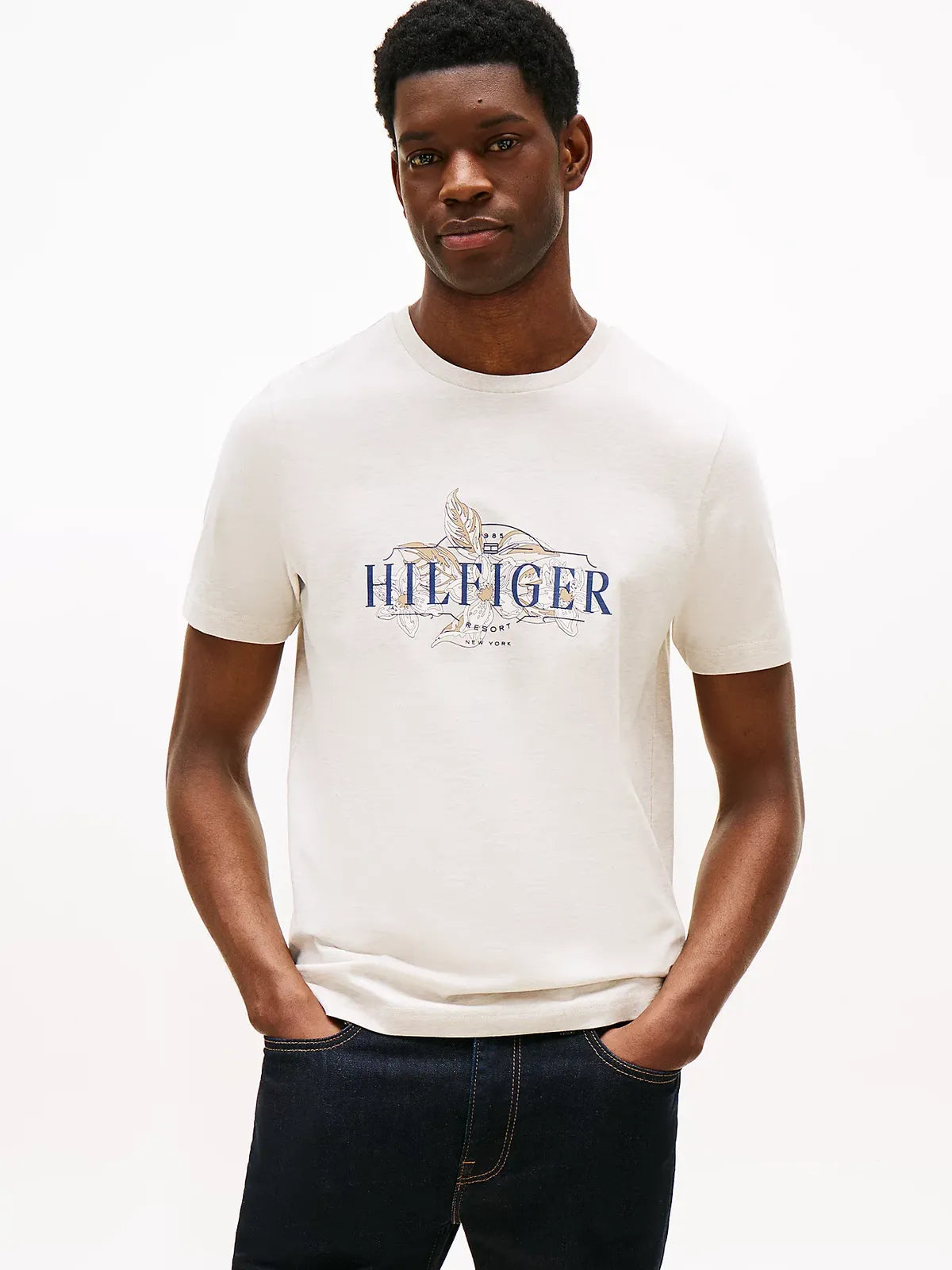 teeshirt-tommy-hilfiger-homme-beige-face