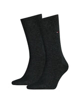 Afbeelding in Gallery-weergave laden, Lot de 2 paires de chaussettes montantes unies Tommy Hilfiger gris anthracite
