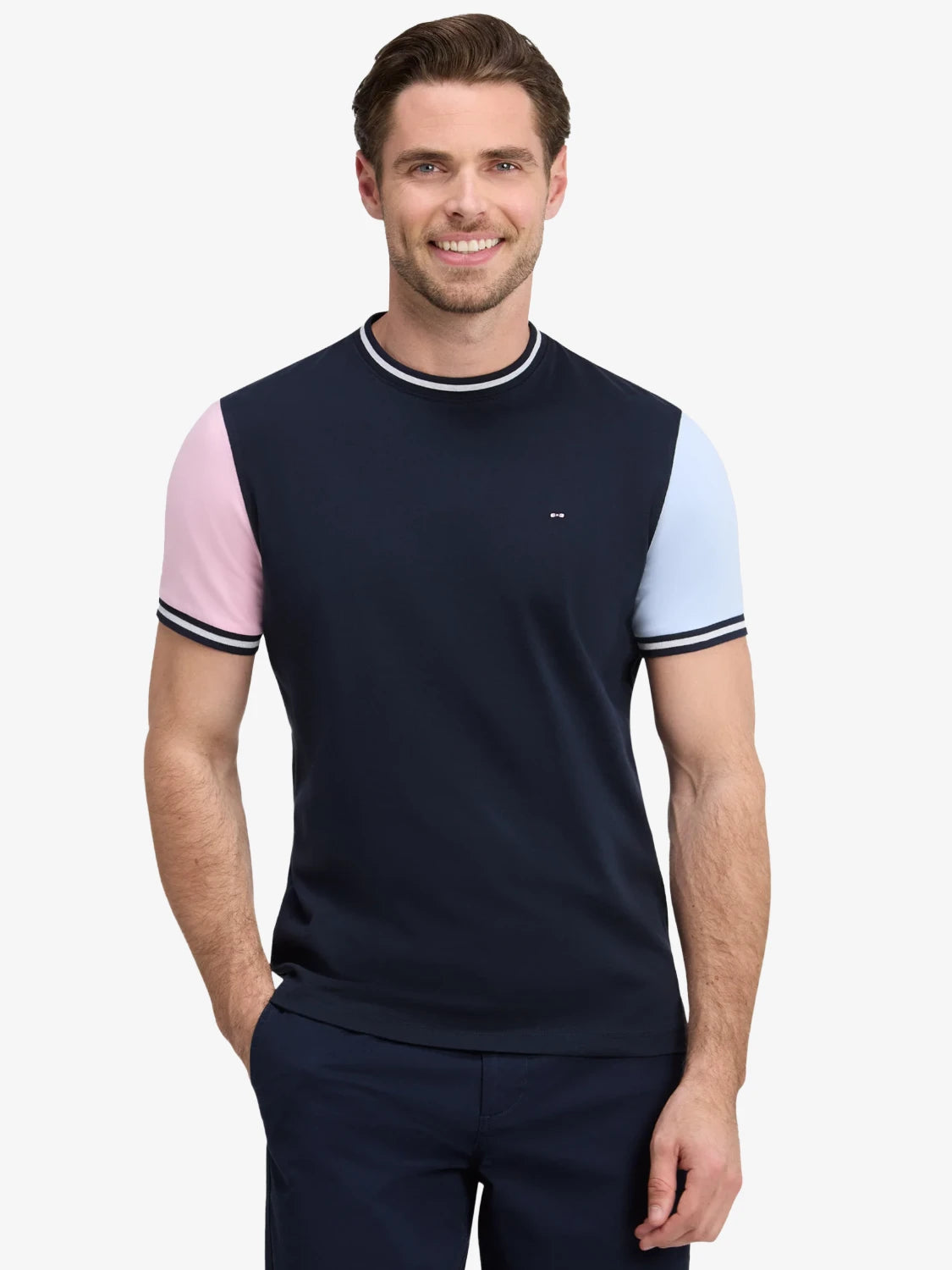 tshirt-eden-park-marine-face-h26maitc0015blf
