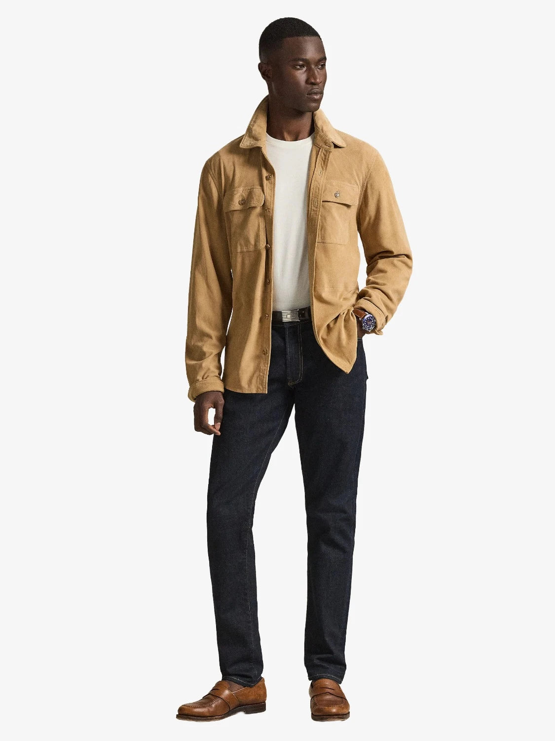 tshirt-ralph-lauren-beige-homme-710671438524-porte